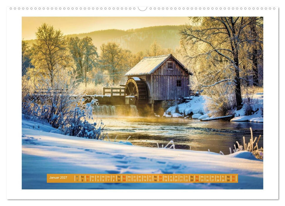 Natur und Wassermühlen (CALVENDO Premium Wandkalender 2027)