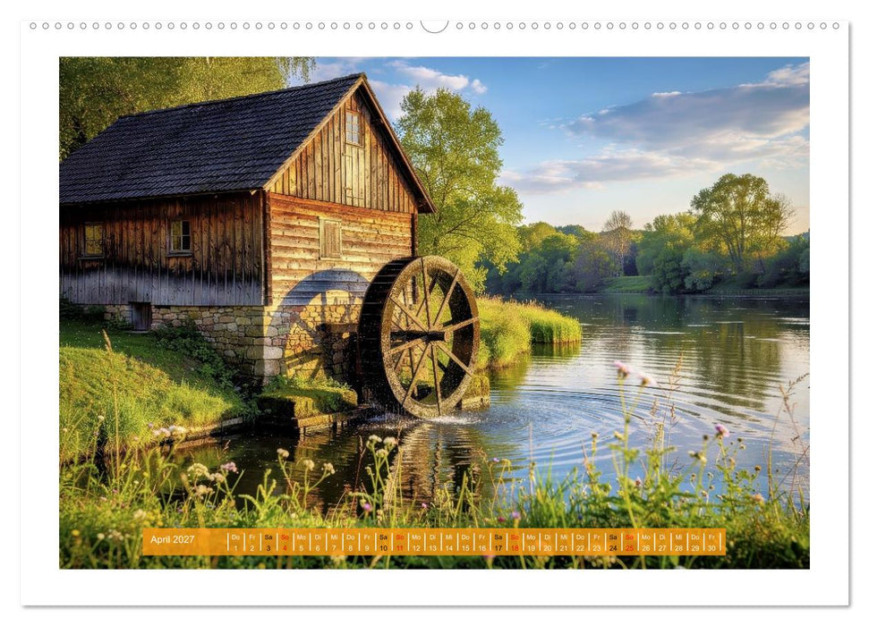 Natur und Wassermühlen (CALVENDO Premium Wandkalender 2027)