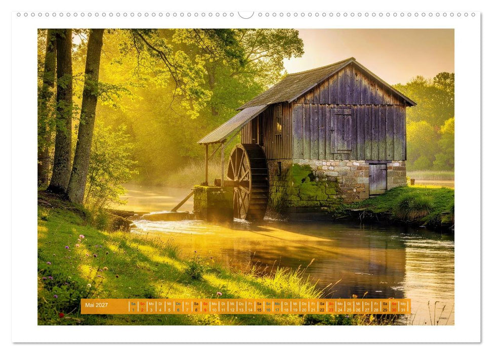 Natur und Wassermühlen (CALVENDO Premium Wandkalender 2027)