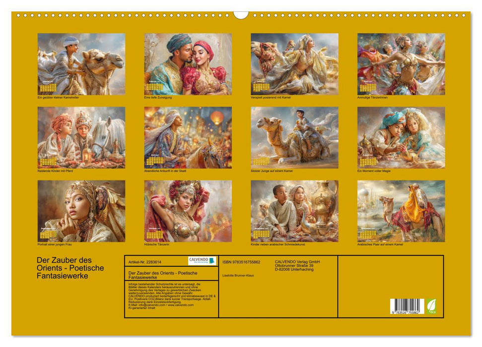 Der Zauber des Orients - Poetische Fantasiewerke (CALVENDO Wandkalender 2027)