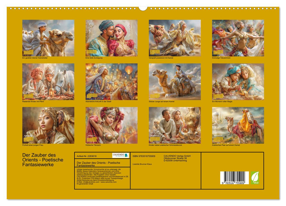Der Zauber des Orients - Poetische Fantasiewerke (CALVENDO Premium Wandkalender 2027)