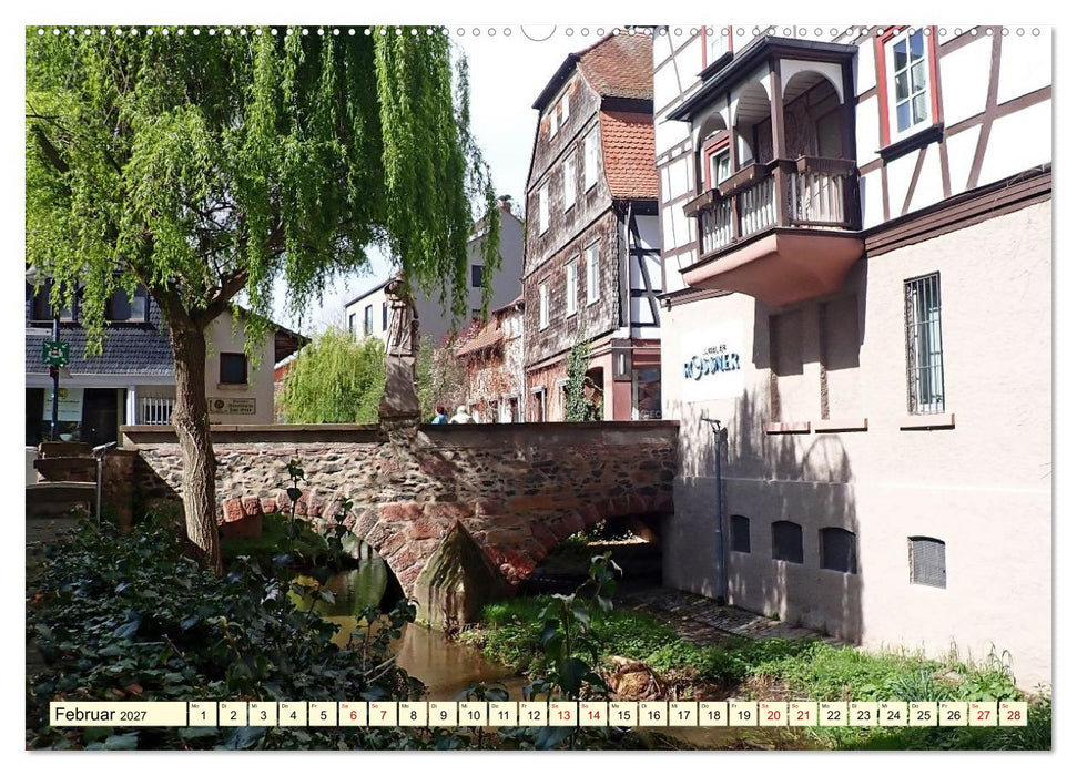 Bensheim an der Bergstraße Mandelblüte, Wein und Fachwerk (CALVENDO Wandkalender 2027)