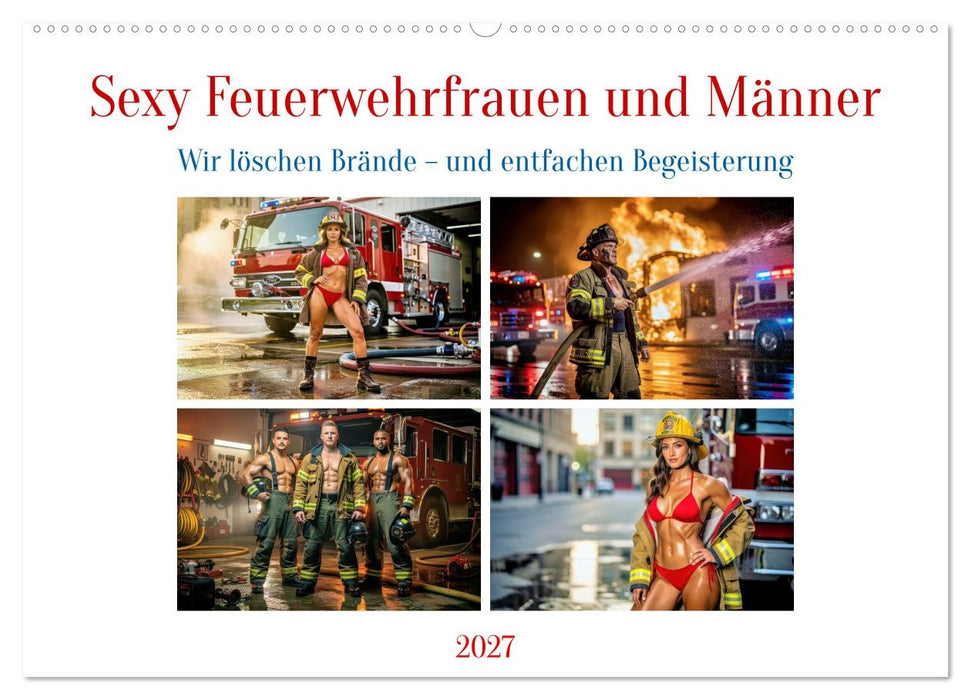 Sexy Feuerwehrfrauen und Männer (CALVENDO Wandkalender 2027)