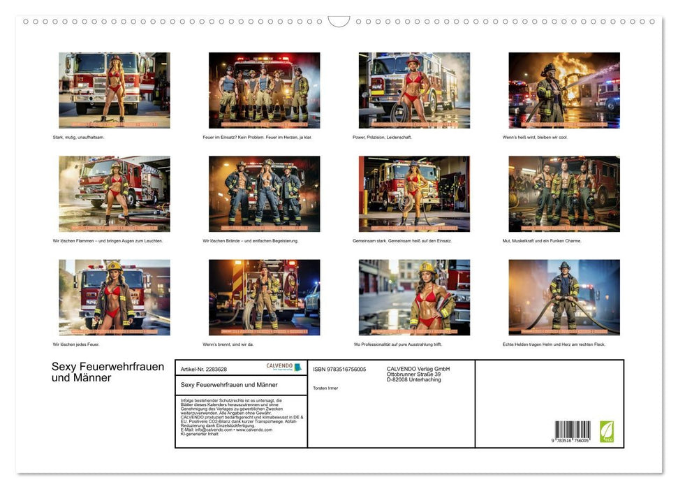 Sexy Feuerwehrfrauen und Männer (CALVENDO Wandkalender 2027)
