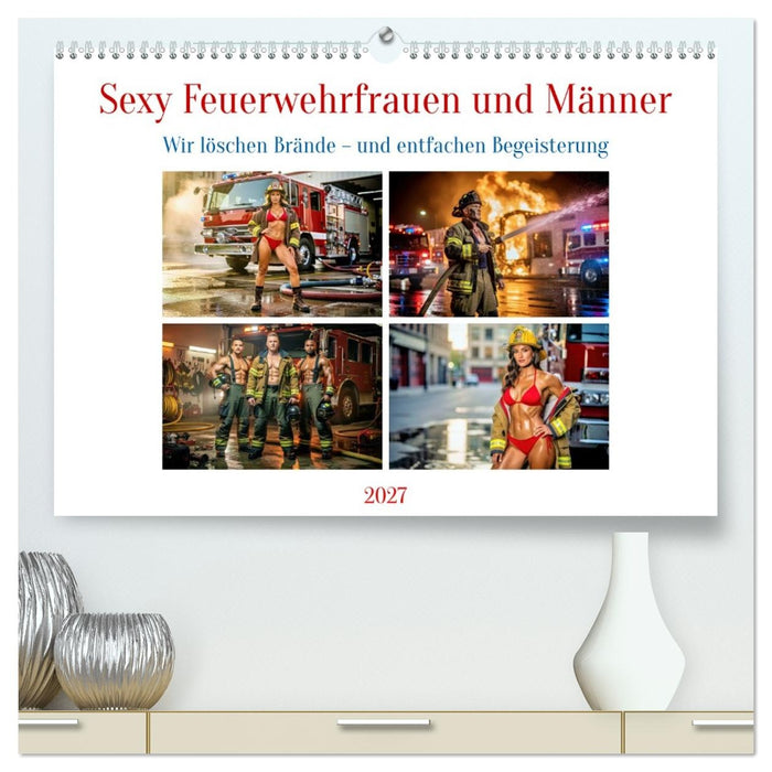 Sexy Feuerwehrfrauen und Männer (CALVENDO Premium Wandkalender 2027)