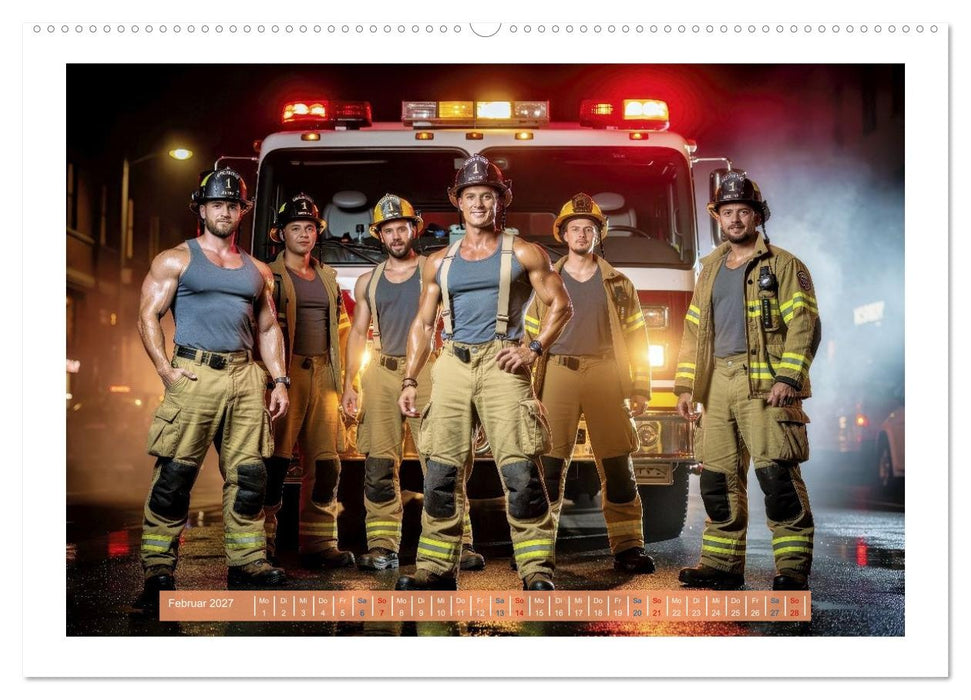 Sexy Feuerwehrfrauen und Männer (CALVENDO Premium Wandkalender 2027)