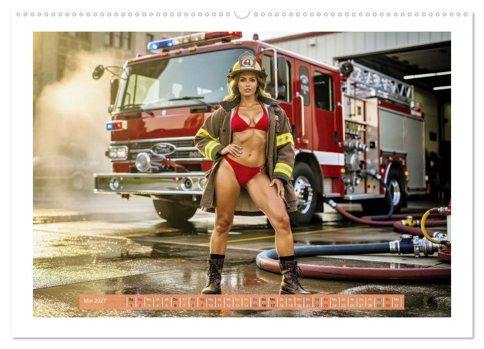 Sexy Feuerwehrfrauen und Männer (CALVENDO Premium Wandkalender 2027)