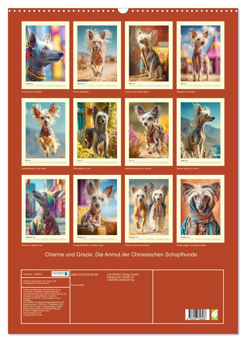 Charme und Grazie. Die Anmut der Chinesischen Schopfhunde (CALVENDO Wandkalender 2027)