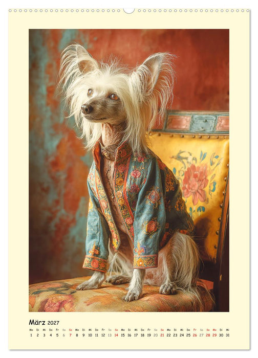 Charme und Grazie. Die Anmut der Chinesischen Schopfhunde (CALVENDO Wandkalender 2027)
