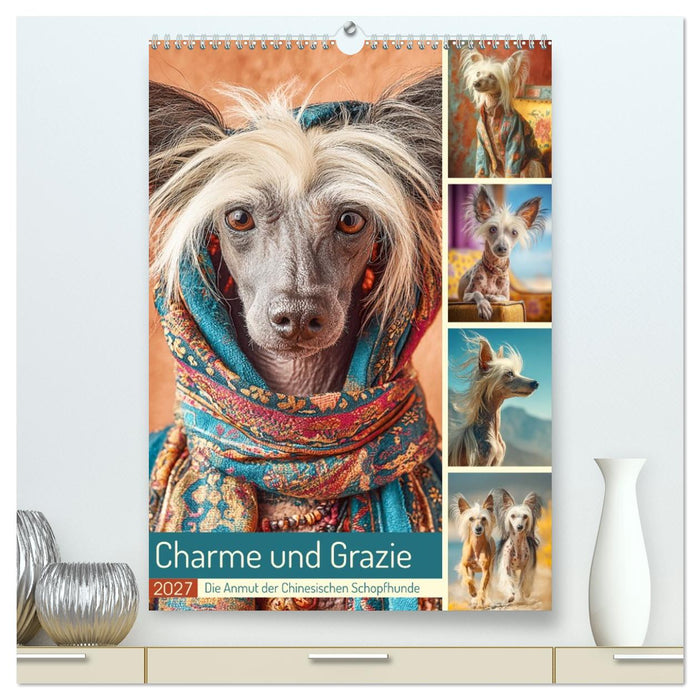 Charme und Grazie. Die Anmut der Chinesischen Schopfhunde (CALVENDO Premium Wandkalender 2027)