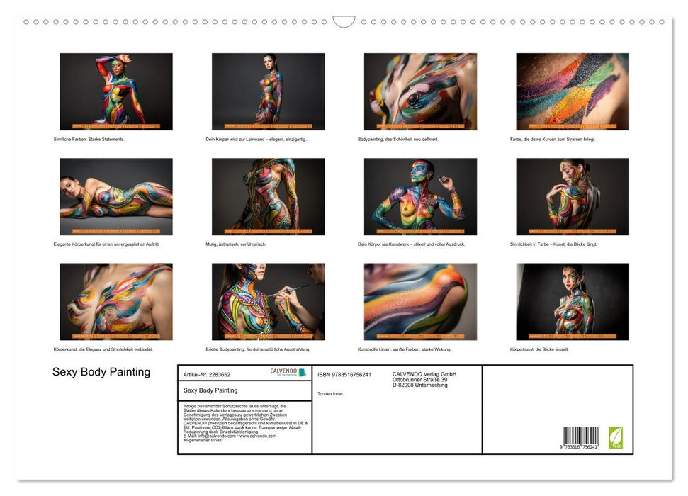 Sexy Body Painting (CALVENDO Wandkalender 2027)