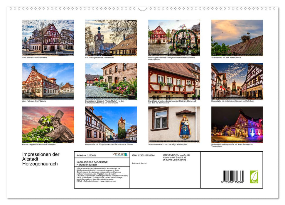Impressionen der Altstadt Herzogenaurach (CALVENDO Premium Wandkalender 2027)