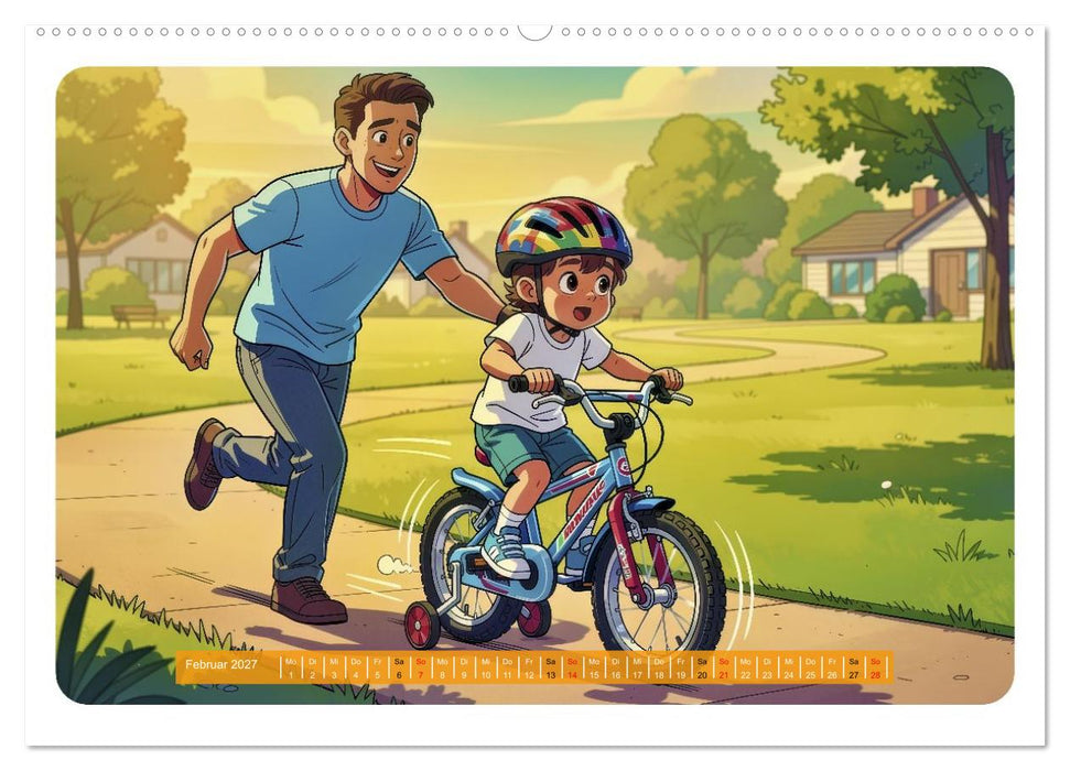 Mein erstes Fahrrad - Comic (CALVENDO Premium Wandkalender 2027)