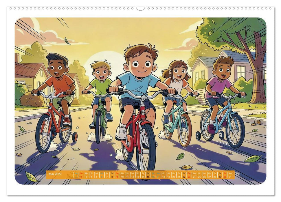 Mein erstes Fahrrad - Comic (CALVENDO Premium Wandkalender 2027)