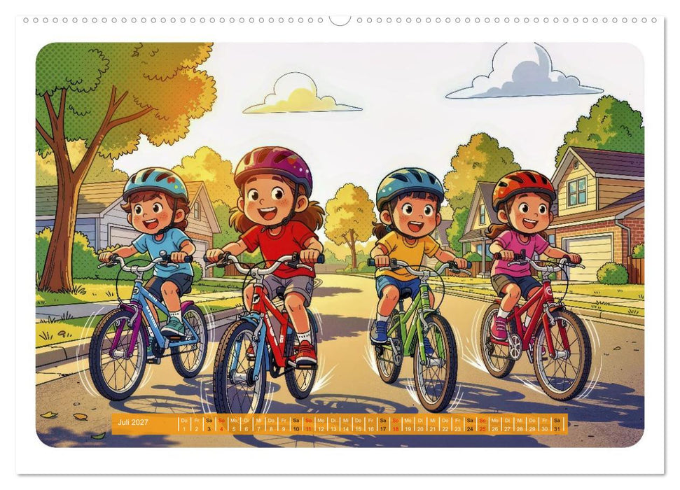 Mein erstes Fahrrad - Comic (CALVENDO Premium Wandkalender 2027)