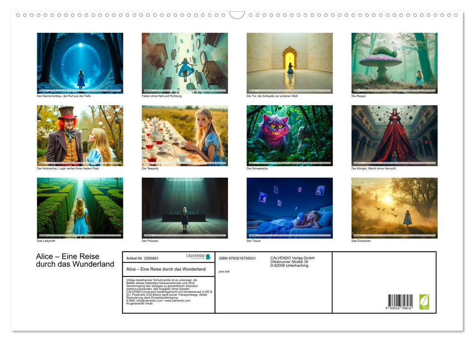 Alice – Eine Reise durch das Wunderland (CALVENDO Wandkalender 2027)