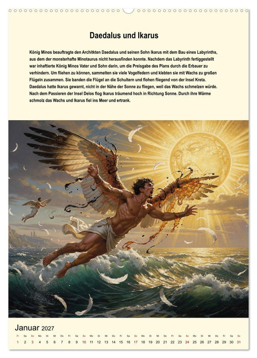 Helden der griechischen Mythologie (CALVENDO Wandkalender 2027)