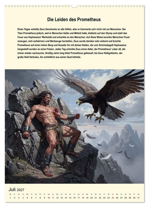 Helden der griechischen Mythologie (CALVENDO Premium Wandkalender 2027)
