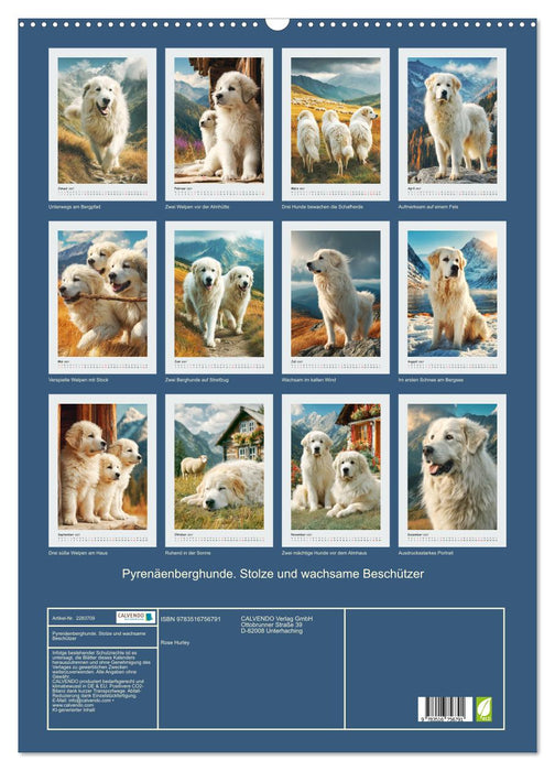 Pyrenäenberghunde. Stolze und wachsame Beschützer (CALVENDO Wandkalender 2027)