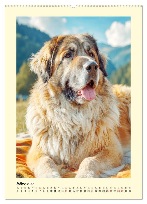 Mastín del Pirineo. Imposantes Schwergewicht mit Knuddelfaktor (CALVENDO Wandkalender 2027)