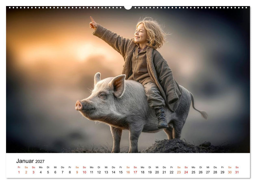 Kinder. Landkinder - Lebendig. Frei. Glücklich. (CALVENDO Premium Wandkalender 2027)