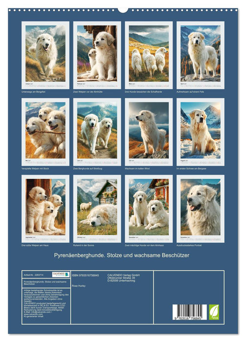 Pyrenäenberghunde. Stolze und wachsame Beschützer (CALVENDO Premium Wandkalender 2027)