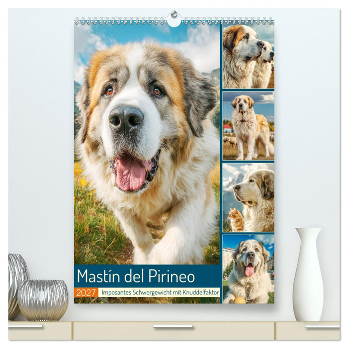 Mastín del Pirineo. Imposantes Schwergewicht mit Knuddelfaktor (CALVENDO Premium Wandkalender 2027)