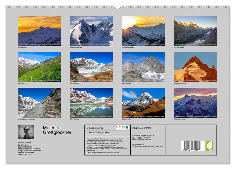 Majestät Großglockner (CALVENDO Premium Wandkalender 2027)