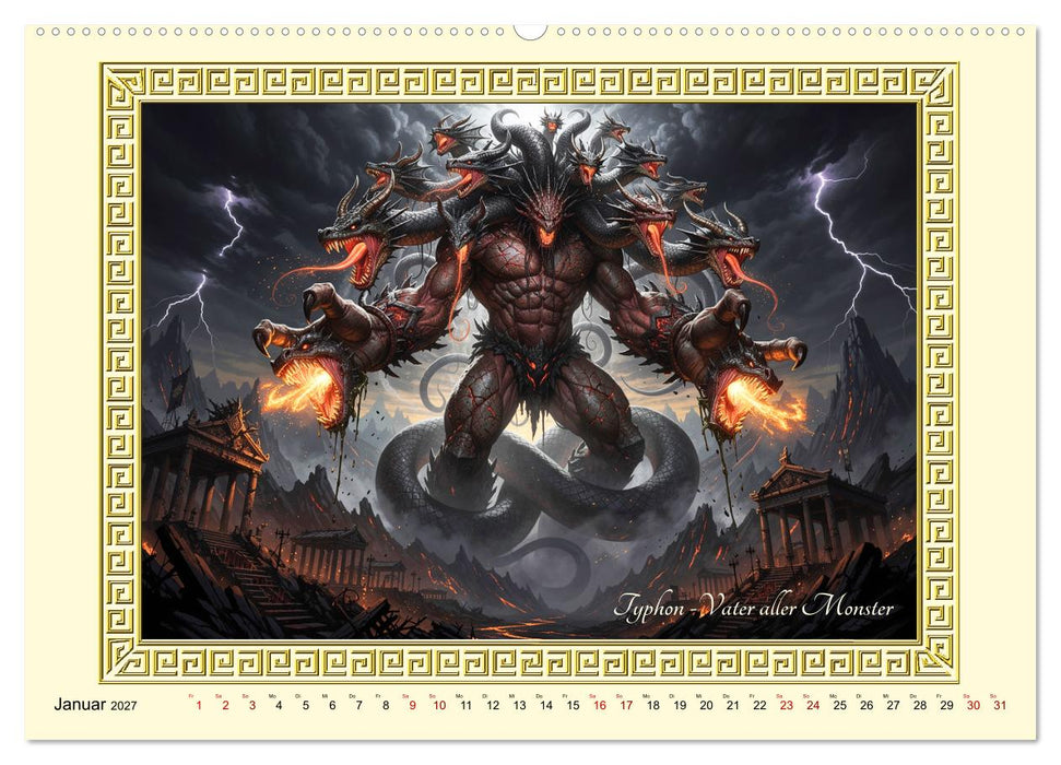 Ungeheuer der griechischen Mythologie (CALVENDO Wandkalender 2027)