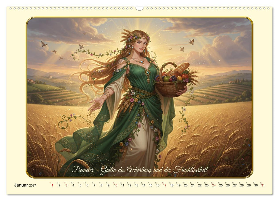 Griechische Gottheiten des Guten (CALVENDO Wandkalender 2027)