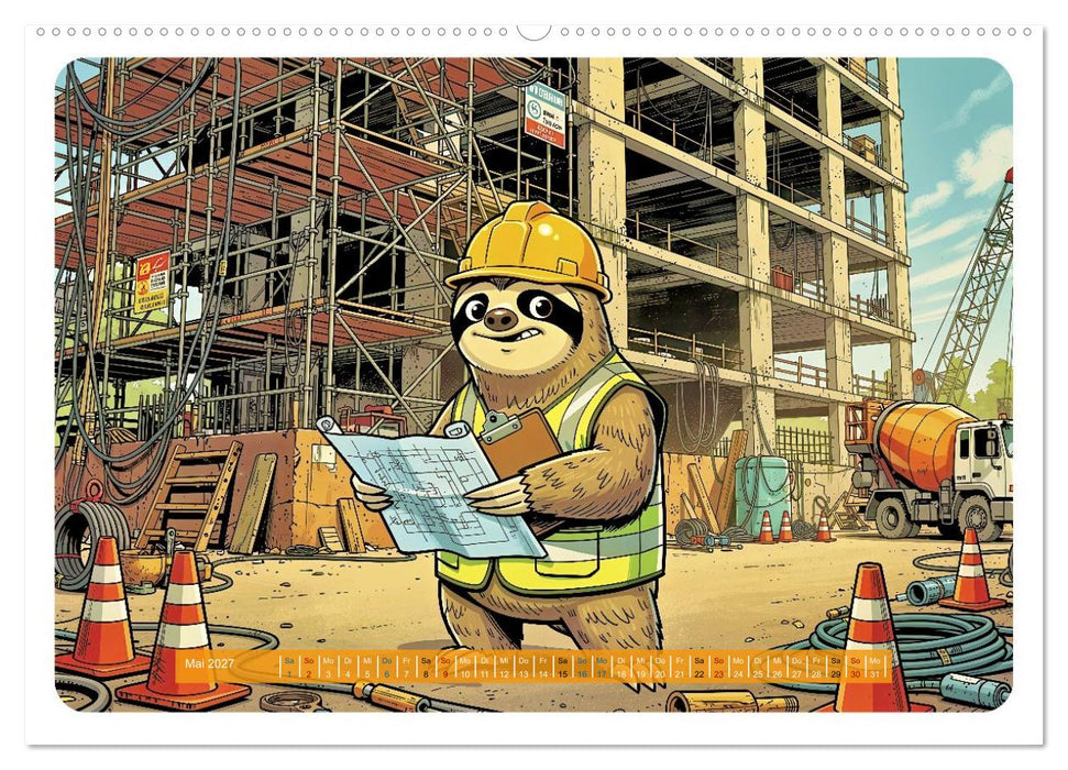 Lustiges Faultier im Beruf - Comic (CALVENDO Wandkalender 2027)