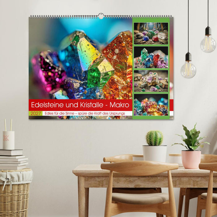 Edelsteine und Kristalle - Makro (CALVENDO Wandkalender 2027)