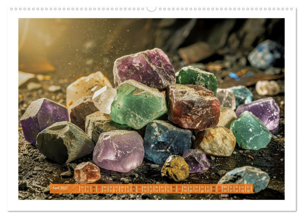 Edelsteine und Kristalle - Makro (CALVENDO Wandkalender 2027)