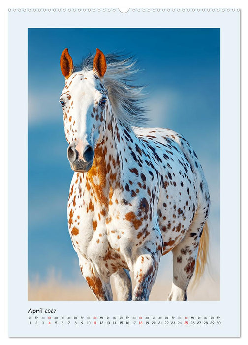 Der Appaloosa. Ein zuverlässiges Westernpferd in bunter Optik (CALVENDO Wandkalender 2027)
