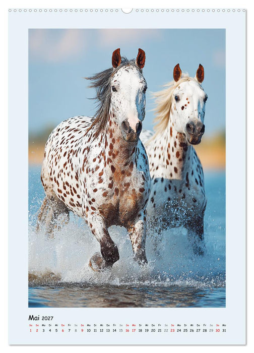 Der Appaloosa. Ein zuverlässiges Westernpferd in bunter Optik (CALVENDO Wandkalender 2027)
