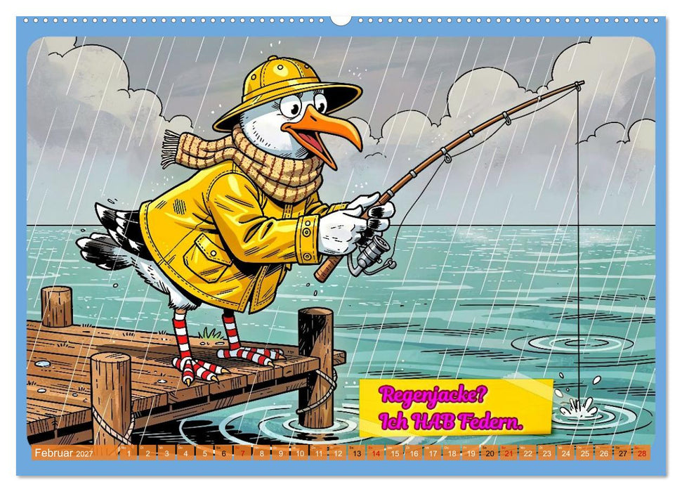 Lustige Möwen von der Küste (CALVENDO Premium Wandkalender 2027)