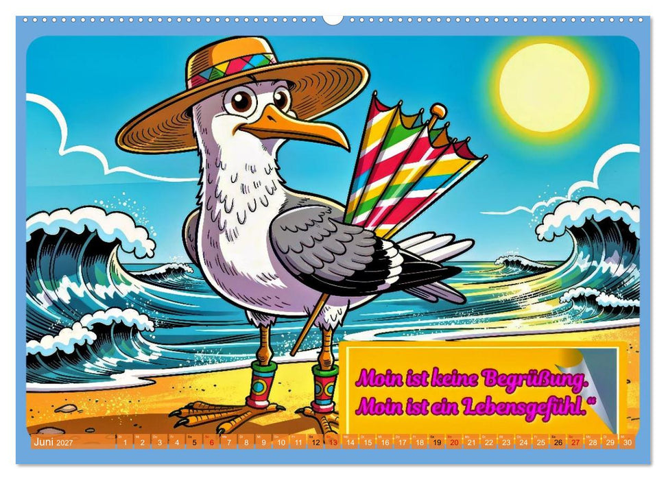 Lustige Möwen von der Küste (CALVENDO Premium Wandkalender 2027)