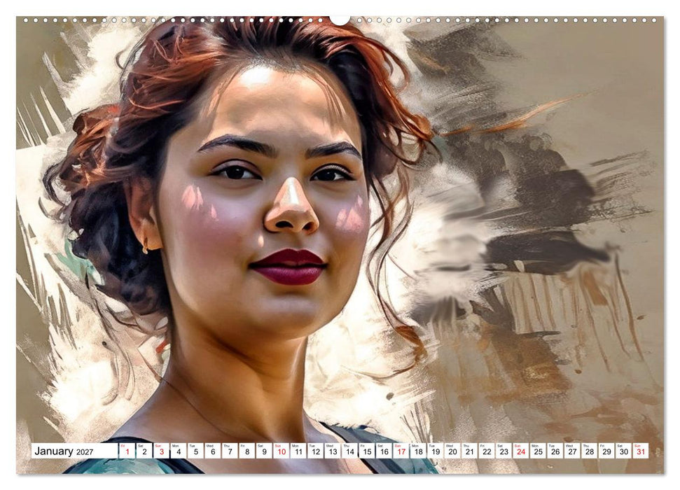 Daphne’s Habitats, the Graphic Worlds of a Digital Muse (CALVENDO Monthly Calendar 2027)