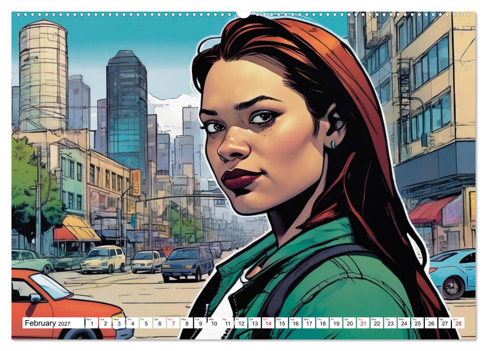 Daphne’s Habitats, the Graphic Worlds of a Digital Muse (CALVENDO Monthly Calendar 2027)