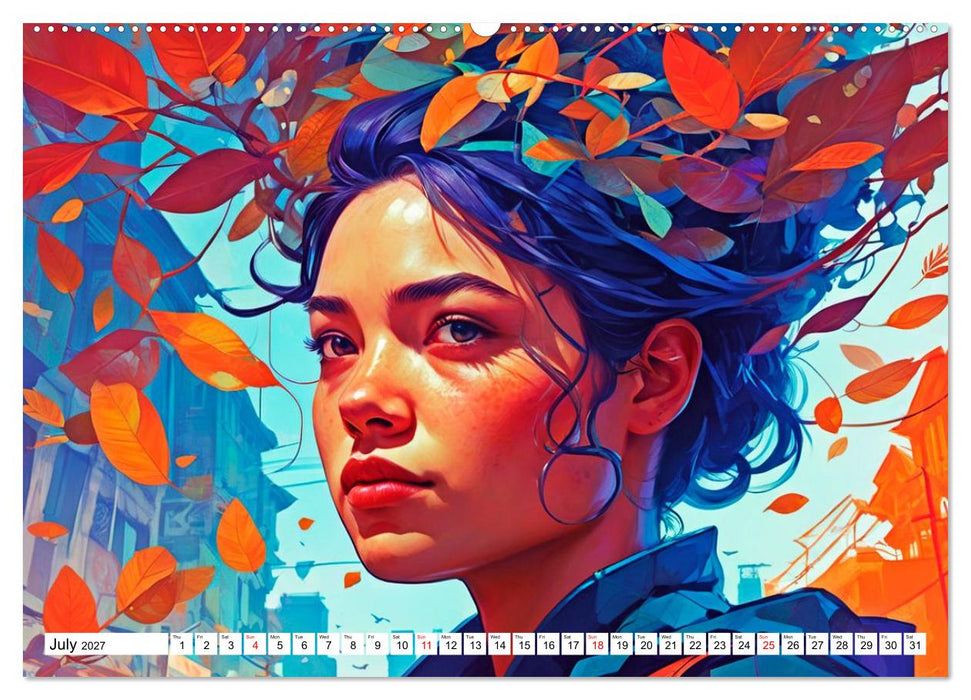 Daphne’s Habitats, the Graphic Worlds of a Digital Muse (CALVENDO Premium-Calendar 2027)