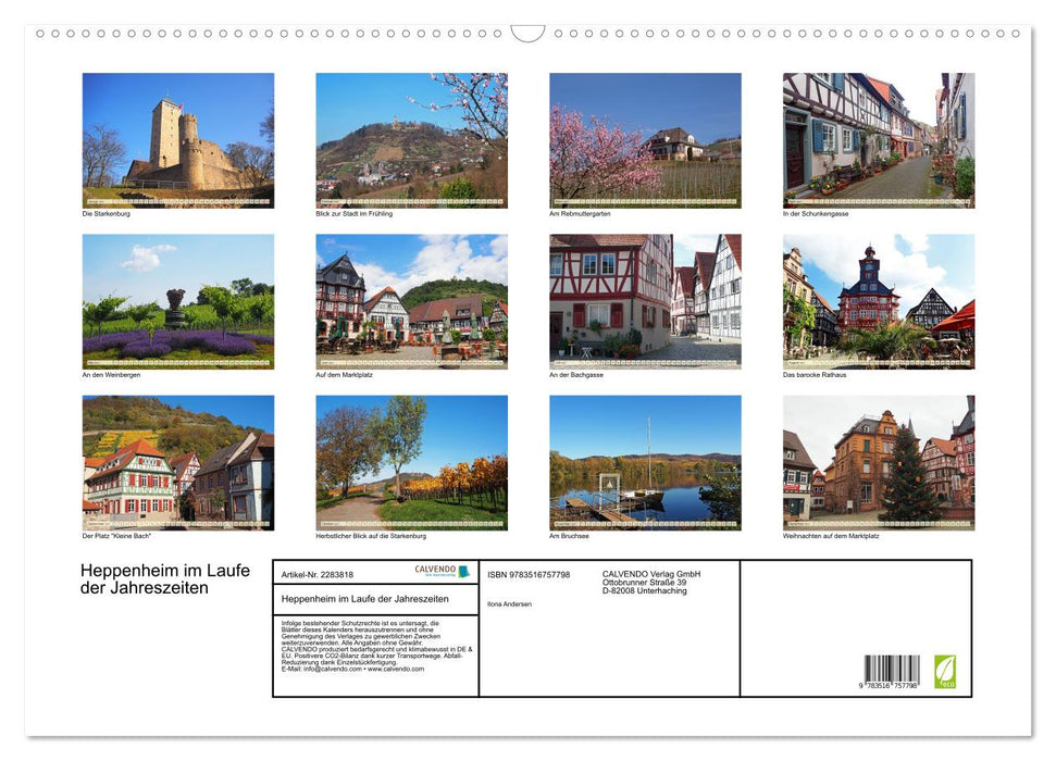 Heppenheim im Laufe der Jahreszeiten (CALVENDO Wandkalender 2027)