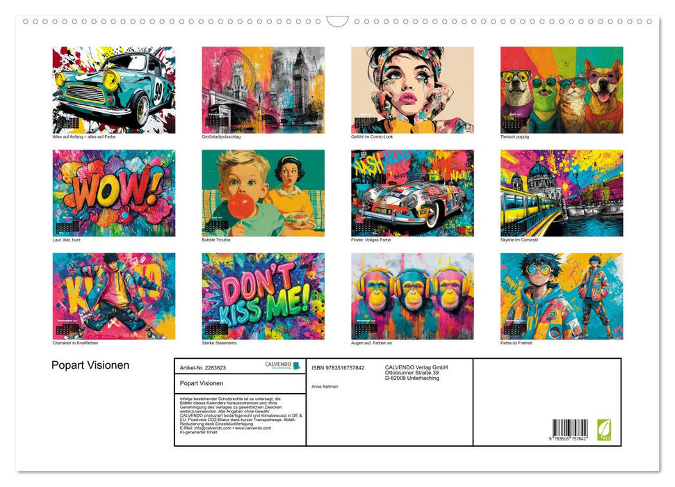 Popart Visionen (CALVENDO Wandkalender 2027)