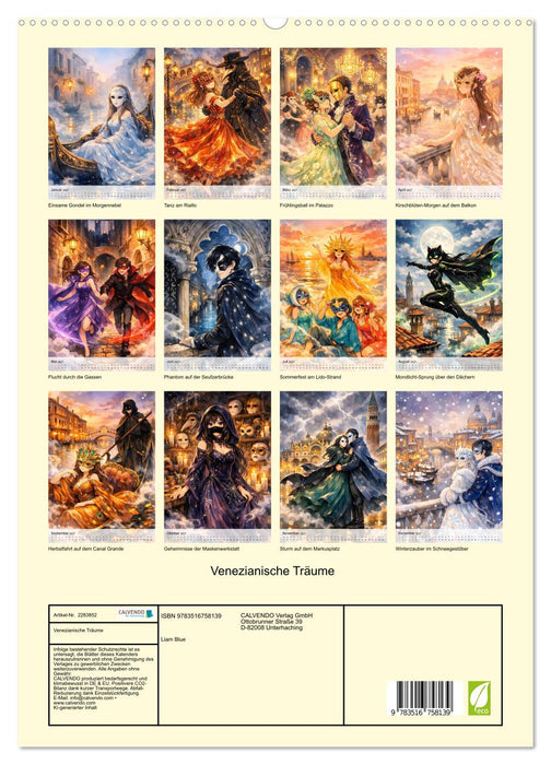 Venezianische Träume (CALVENDO Premium Wandkalender 2027)