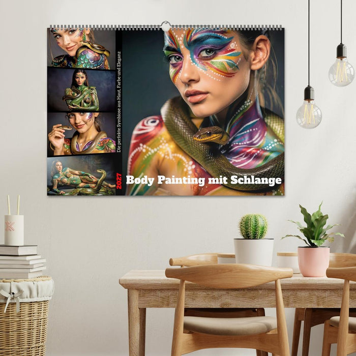 Body Painting mit Schlange (CALVENDO Wandkalender 2027)