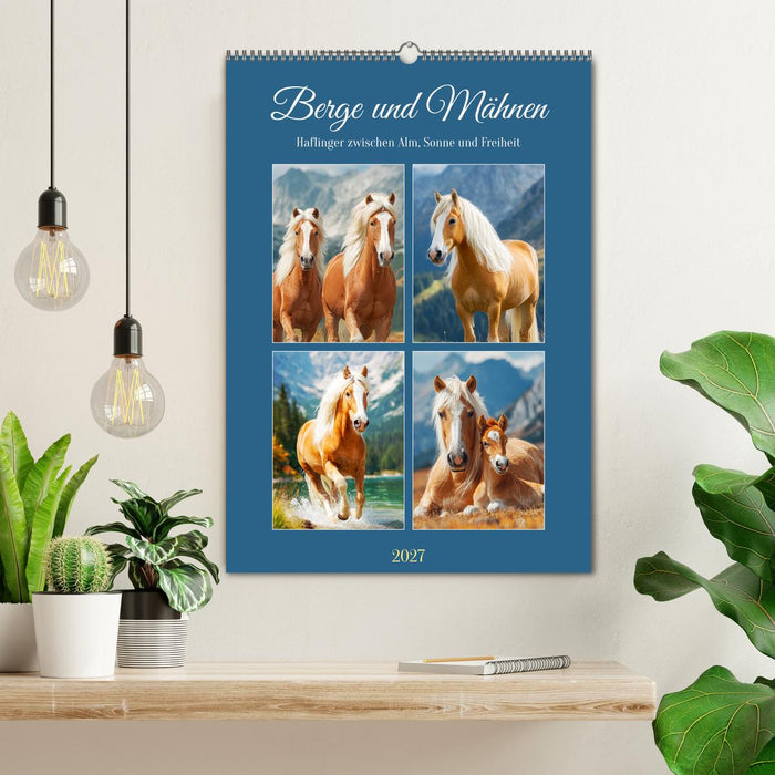 Berge und Mähnen. Haflinger zwischen Alm, Sonne und Freiheit (CALVENDO Wandkalender 2027)