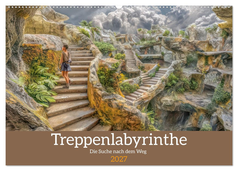 Treppenlabyrinthe – Die Suche nach dem Weg (CALVENDO Wandkalender 2027)
