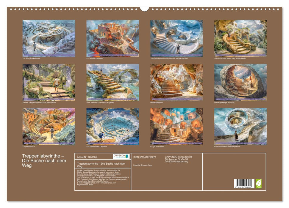 Treppenlabyrinthe – Die Suche nach dem Weg (CALVENDO Wandkalender 2027)