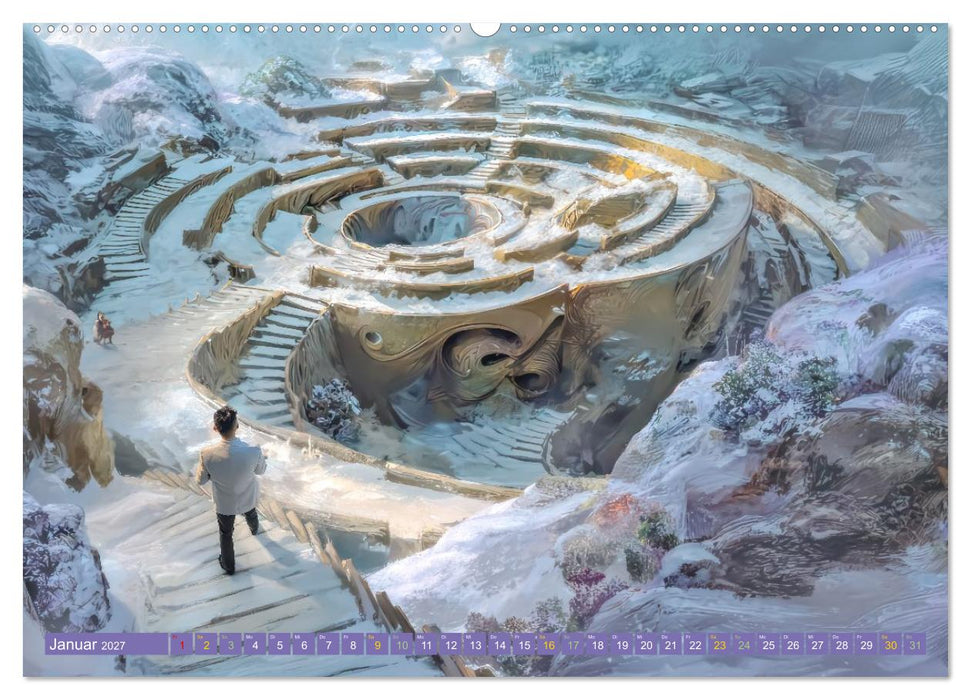 Treppenlabyrinthe – Die Suche nach dem Weg (CALVENDO Wandkalender 2027)
