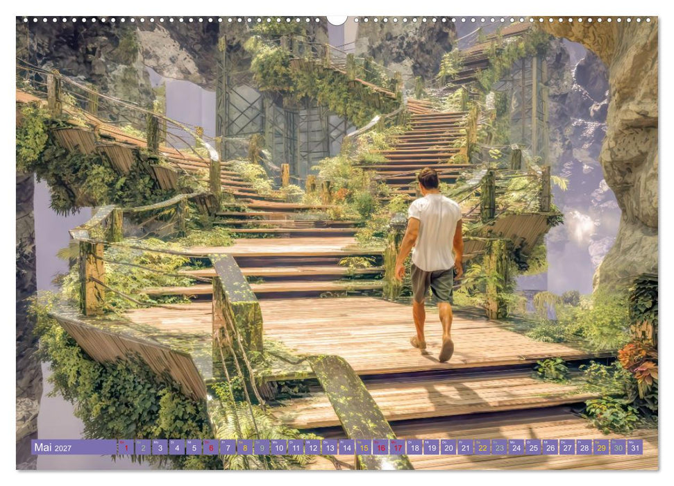 Treppenlabyrinthe – Die Suche nach dem Weg (CALVENDO Premium Wandkalender 2027)