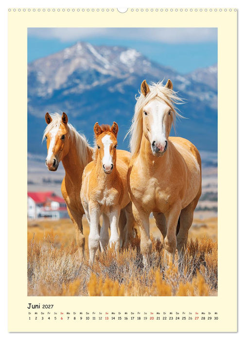 Westernpferde. Quarter Horse und Paint Horse auf dem Farmland (CALVENDO Premium Wandkalender 2027)